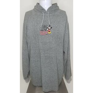 Walt Disney World 75th Ann.Mickey Pullover Mock Neck Fleece Made in USA Men's XL